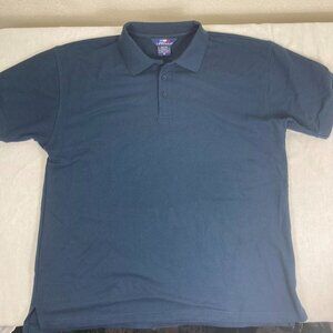 2XPRO USA Men’s Polo Shirt Blue Short Sleeve Cotton Blend Size XL